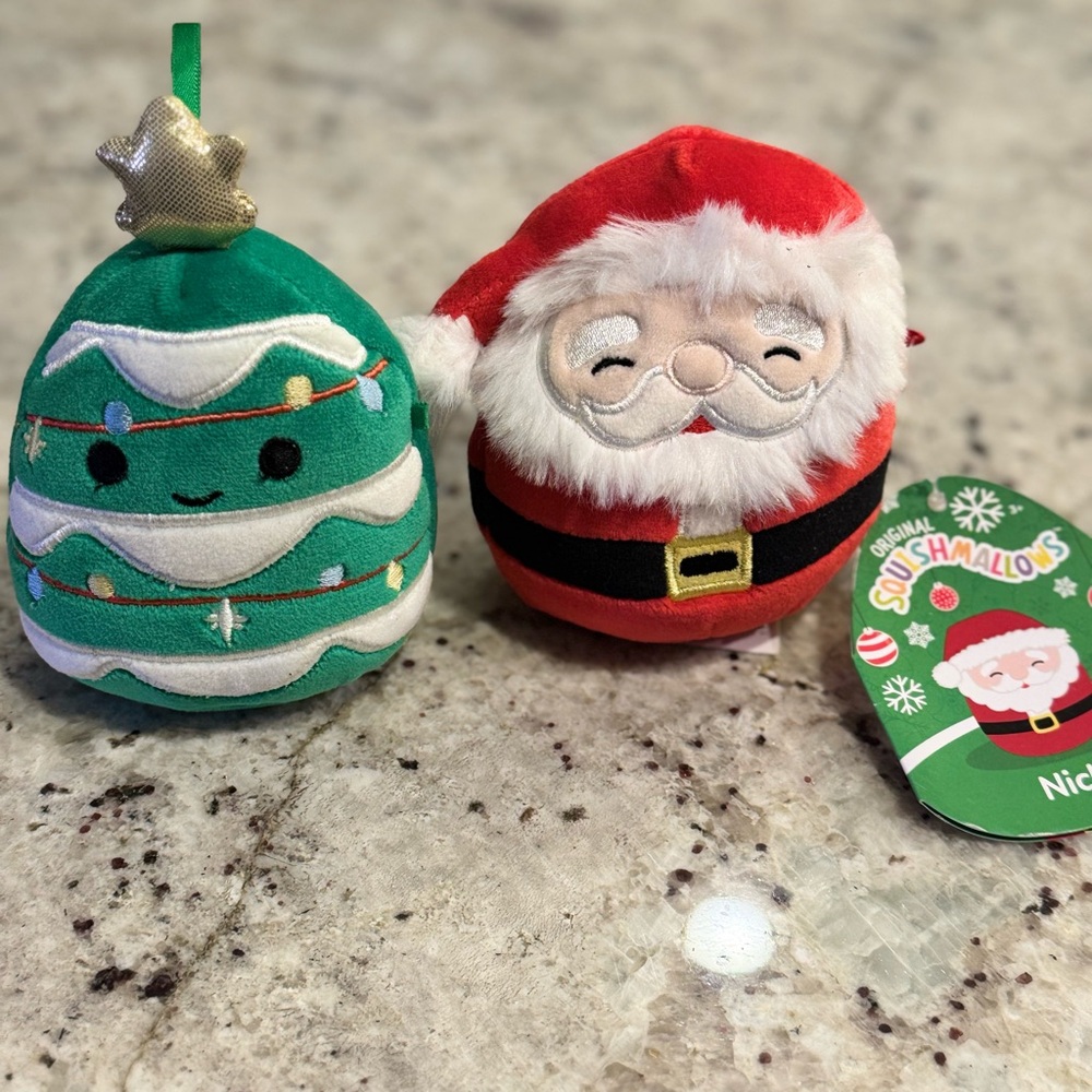 Squishmallows Festive Santa and Tree Plush Duo